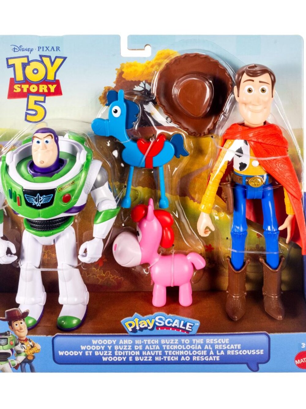WOODY & HI-TECH BUZZ TO THE RESCUE PACK Toy Story 5 Playscale Brand New!